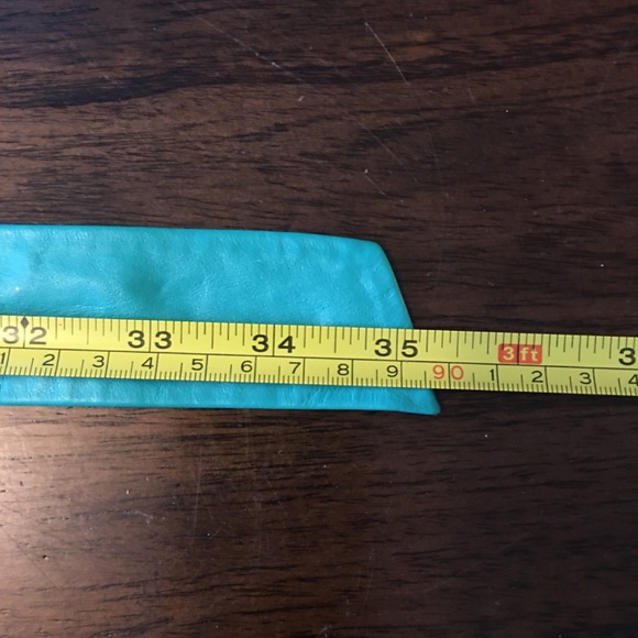 Vintage Kelly Green Leather Belt - Picture 3 of 3